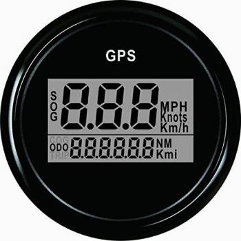 ELING Cuentakilómetros GPS digital con garantía Cuentakilómetros para embarcación con retroiluminación 2 pulgadas