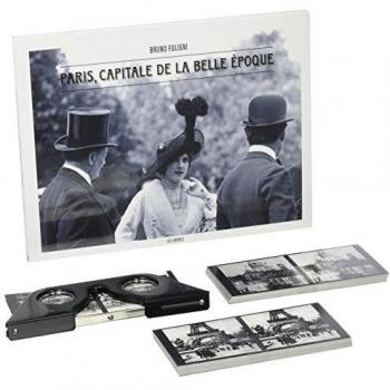Cofre Paris 1880-1910 con 35 Vistas Estereoscópicas, Gafas y Álbum
