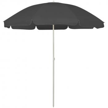 Sombrilla de playa vidaXL gris antracita 240 cm