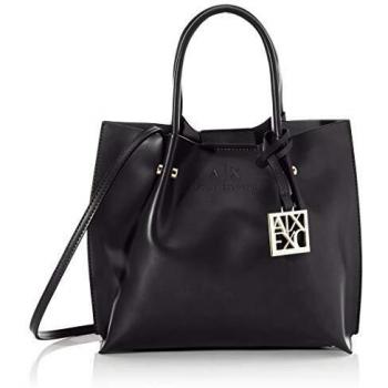 Armani Exchange Mujer Chic Small Shopping Tote, 22 x 11 x 25 cm, color Negro, talla 22x11x25 cm