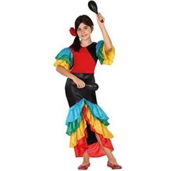 Disfraz de Rumbera Multicolor para niña