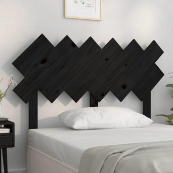 Cabecero de cama Nera 122,5x3x80,5 cm madera maciza de pino negro