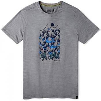 Smartwool Men's Merino Sport 150 Mountain Ventures tee Camiseta, Hombre, Gris Claro Jaspeado, Large