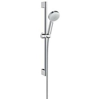 Hansgrohe 26651400 Crometta 100 Vario set de ducha, 4 tipos de chorro, 0,65m, blanco/cromo