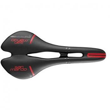 Selle San Marco Aspide Racing Sillín, 142 mm, Negro y Rojo