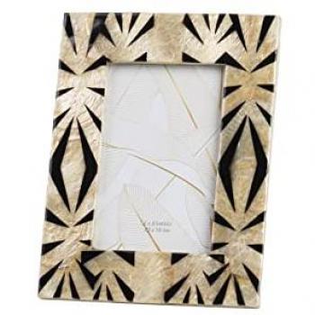 Portafotos Elegante de Capiz 10x15 cm - Diseño Resistente y Moderno