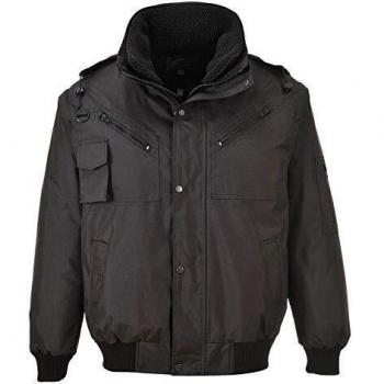 Cazadora Bomber 4 en 1 Impermeable Oxford 300D Negra XXL