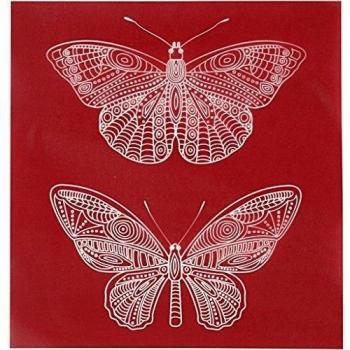 Plantilla / stencil adhesivo, hoja 20x22 cm, Mariposa, 1hoja