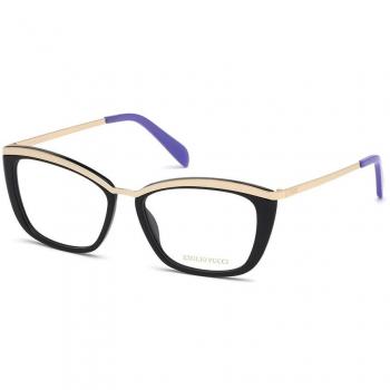 Emilio Pucci Women's Full-Rim Optical Frame EP5093 54005 Black Multicolor One Size