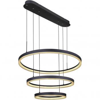 Lámpara Colgante LED Globo Augusto 3 Luces CCT RGBW Negro/Oro