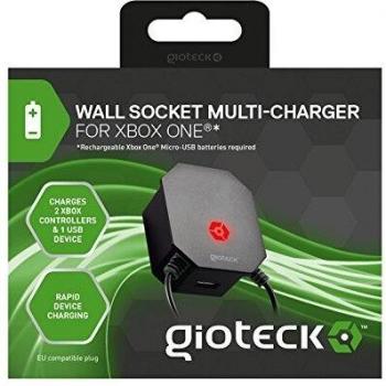 Gioteck - Cargador de pared de carga rapida para 2 mandos Xbox One
