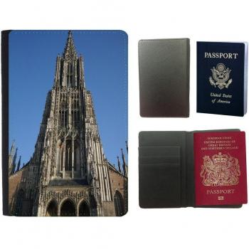 Couverture de passeport // M00169249 Ulmer construcción Arquitectura // Universal passport leather cover