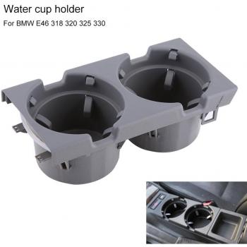 qiilu Auto Interior Consola Taza Lata Soporte para bebidas para BMW E46 318 320 325 330 1998 – 2006
