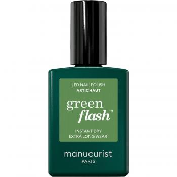 Manucurist - GREEN Flash LED Gel Nail Lacquer 15 ml Verde Esmalte de Uñas Artichaut