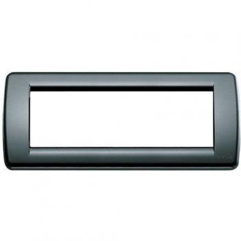 Placa Redonda Vimar Idea 6 Módulos Negro en Tecnopolímero