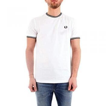 Fred Perry Men's Twin Tipped T-Shirt - White - Size: XL