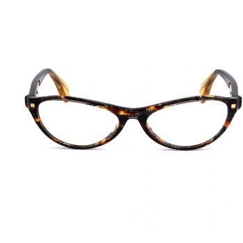 Montura de Gafas Recetadas para Mujer Alyson Magee AMO 011 BROWN YELLOW, Armazones Marrones, Lentes de 53 mm, Diseño moderno y elegante