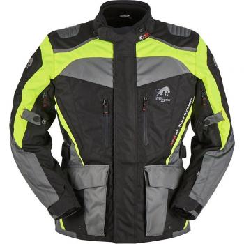 Furygan Chaqueta textil de motocicleta Apalaches - Negro, Amarillo Fluo, Gris