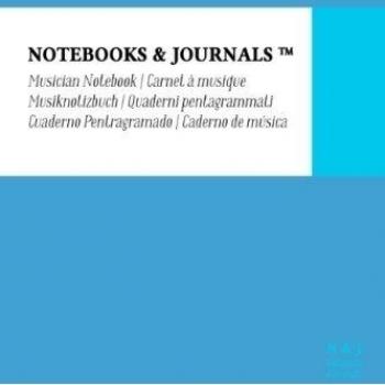 Cuaderno de Música Notebooks & Journals, Pocket, Celeste, Tapa Blanda: