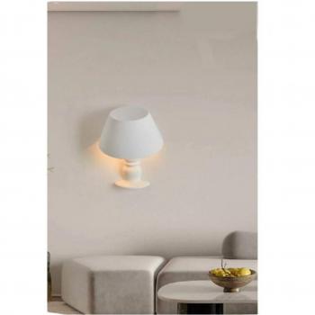 Aplique de Escayola Pintable en Forma de Lámpara de Pared con Portalámparas E14 GS-E84