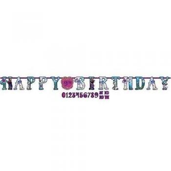 Disney Frozen 121416 - Banner con texto Add an Age Design and Frozen Theme-1pc, multicolor, 25 x 17 x 25 cm
