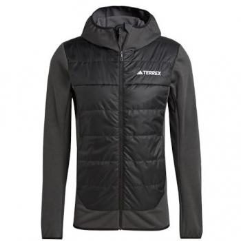 Chaqueta de senderismo adidas Terrex Multi Hybrid Insulated con capucha para hombre, color negro, talla XS