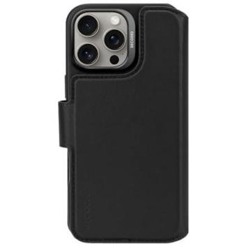 Funda de cuero extraíble 2 en 1 con tarjetero MagSafe para iPhone 16 Pro Max - Negra