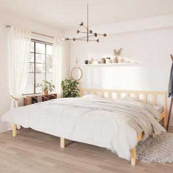 Cama de madera maciza de pino 200x200 cm