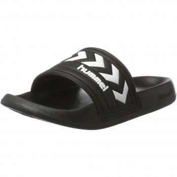 Hummel Larsen Unisex Black Slides - Comfortable Shower and Bath Slippers