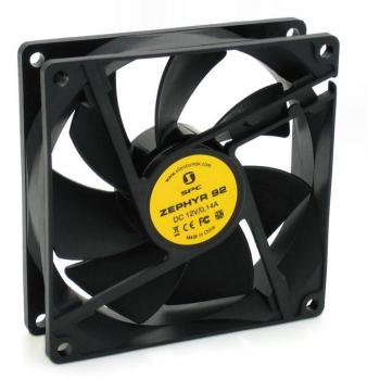 SilentiumPC Zephyr 92 9.2cm Black Computer Case Fan with 13.9 dBA Noise Level