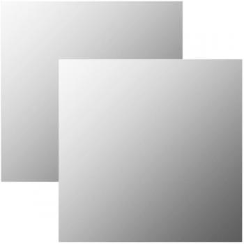 vidaXL Wall Mirrors 2 pcs 40x40 cm Square Glass