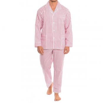 Pijama de camisa larga para hombre Kisses & Love KL30194 - Rojo, algodón, talla M