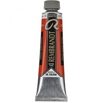 Talens Rembrandt - Excelentes colores de pintura al óleo - 40 ml - 317 Rojo transparente medio
