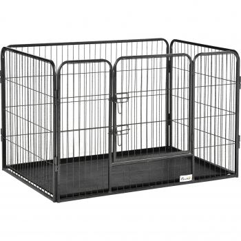 Parque para Mascotas Rectangular de 4 Paneles PawHut