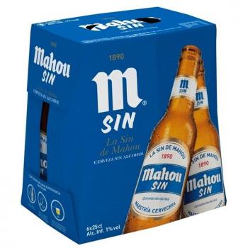 Cerveza Mahou Sin Alcohol Dorada Lager - Pack de 6 x 250 ml