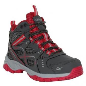 Regatta Kids Breathable Vendeavour Junior Walking Boots Granite Pink Potion, Size: UK Infant 10