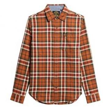 Camisa de Hombre Slim Fit de Cuadros Oregon Lumberjack Naranja S