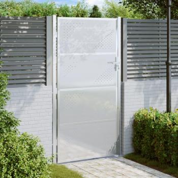 vidaXL Garden Gate 100x200 cm Stainless Steel