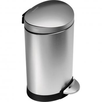 Papelera de baño con pedal semicircular 6L Simplehuman