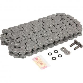 Cadena de transmisión DID 525ZVM-X 525 con eslabones de acero, diseño de alta resistencia, compatible con motocicletas deportivas y de alto rendimiento, longitud ajustable para adaptarse a diferentes modelos