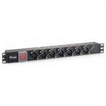 Equip 333300 Regleta de Alimentación para Rack 19 con 7 Tomas Schuko C13 y Cable de Seguridad (Cable Lock) 1U