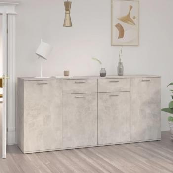 Aparador de madera de ingeniería 160x36x75 cm, Mueble de Almacenaje de Salón, Armarios con Puertas, Cajón de Madera, Buffet para salón Moderno, Armario Auxiliar, Armario