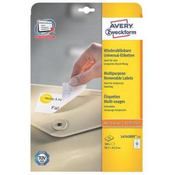 Etiquetas Avery 99,1 x 42,3 mm Blanco 25 Hojas