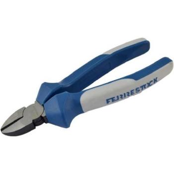 Alicate de corte diagonal Ferrstock FSKALD018 de 200 MM con mango bimaterial