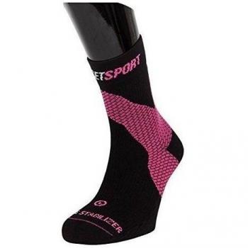 Reset Sport Ankle Stabilizer - Calcetines compresivos con kinesiología aplicada, unisex, color rosa, talla S
