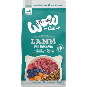 WOW Cat Senior con Cordero - Comida para Gatos Senior - 2 kg, fórmula rica en proteínas, con cordero como ingrediente principal, diseñada específicamente para gatos mayores, favorece la salud del sistema inmunológico y el mantenimiento de