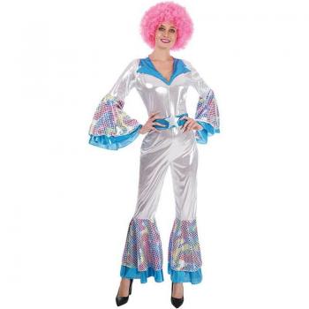 Disfraz de Disco Woman plateado para mujer