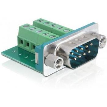 Adaptador Sub-D 9 Pines Macho a Bloque de Terminal de 10 Pines