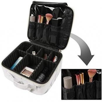 Kit de Maquillaje Neceser Make Up Bolso de Cosméticos Portable Organizador Maletín para Maquillaje Maleta de Makeup Profesional Cuero de la PU