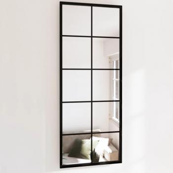 Espejo de pared metal negro 100x40 cm Vidaxl